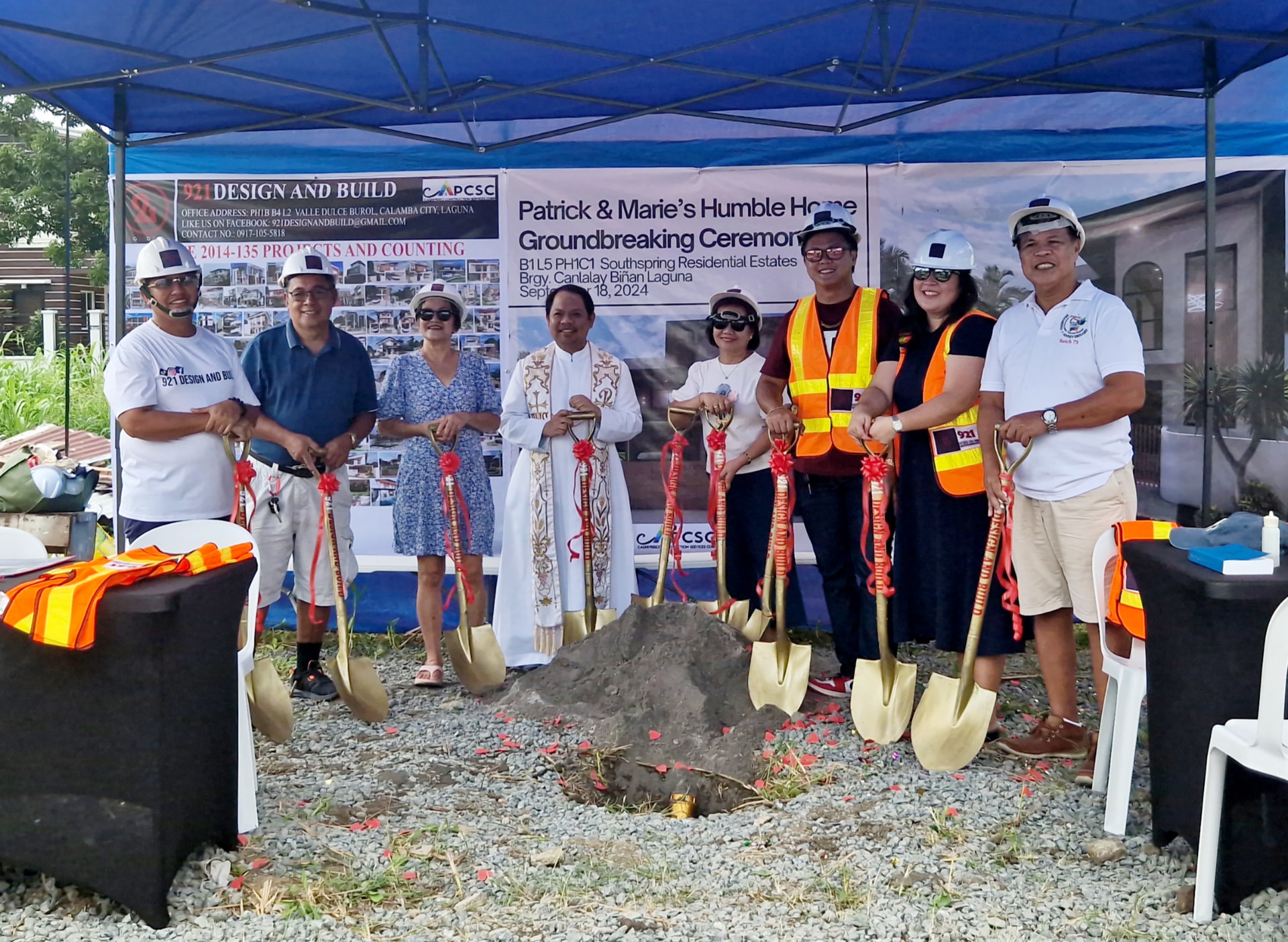 Groundbreaking ceremony for a residential project